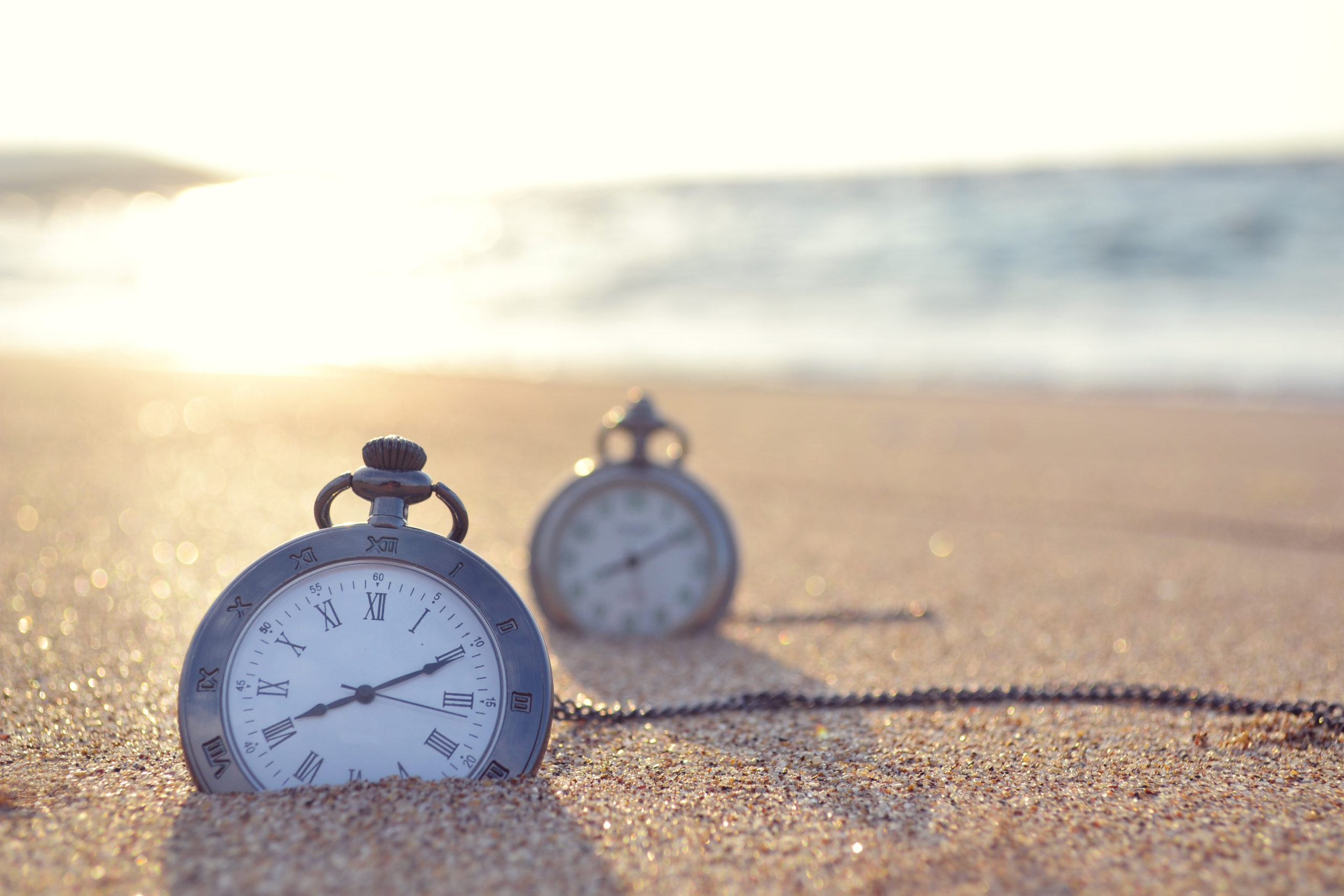 clocks in the sand time travel concept